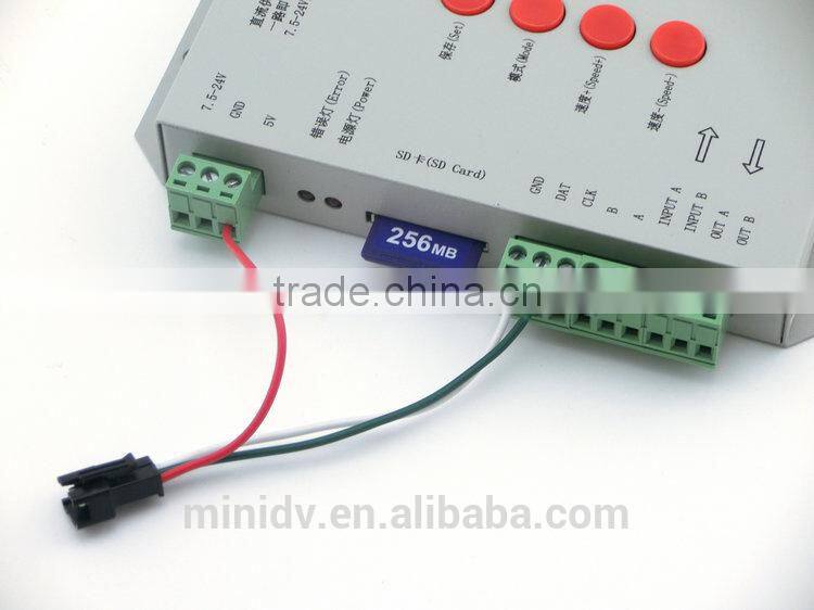 SD Card Recognizable DIY Color Changing Mode T-1000S Programmable LED Strip Controller Especially for Dream-color Changing Strip