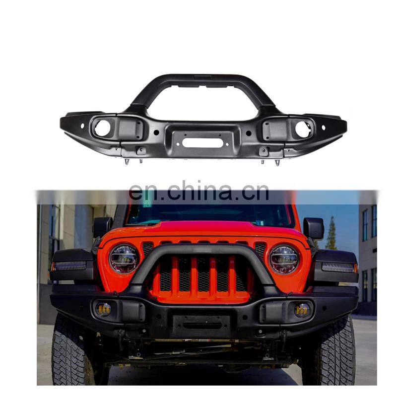 Front bumper guard for Jeep wrangler JL 4x4 offroad bumper with corner sensor hole