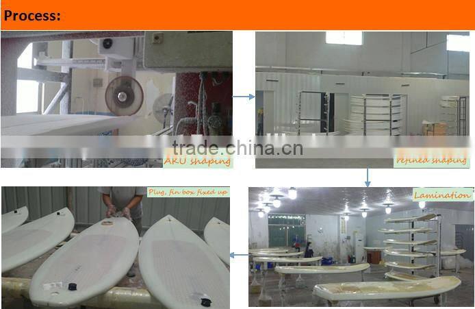 14' SUP Race Paddle Boards AKU Shaping Epoxy Boards Red Rail Bamboo Race Paddle