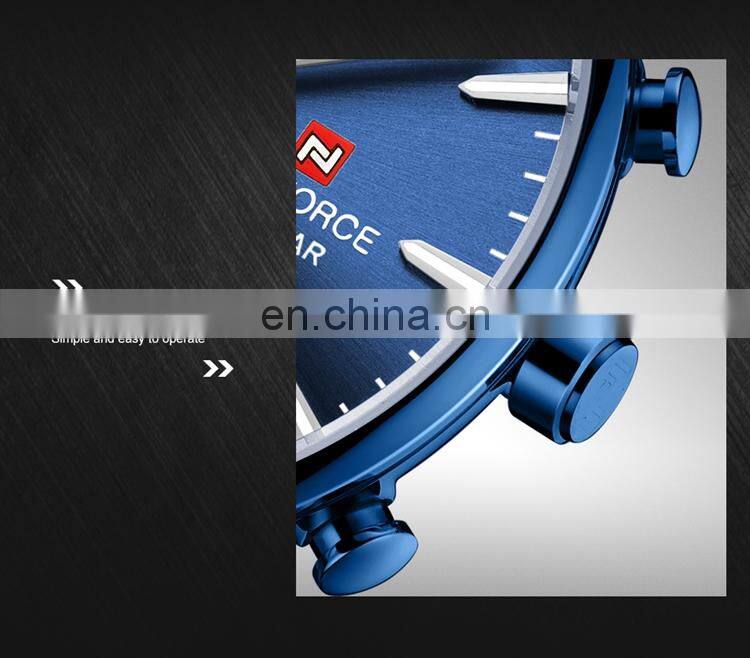 NAVIFORCE NF9169 Unique Design Original Japan Quartz Brand Watch Camouflage Stainless Steel Men Wrist Watches