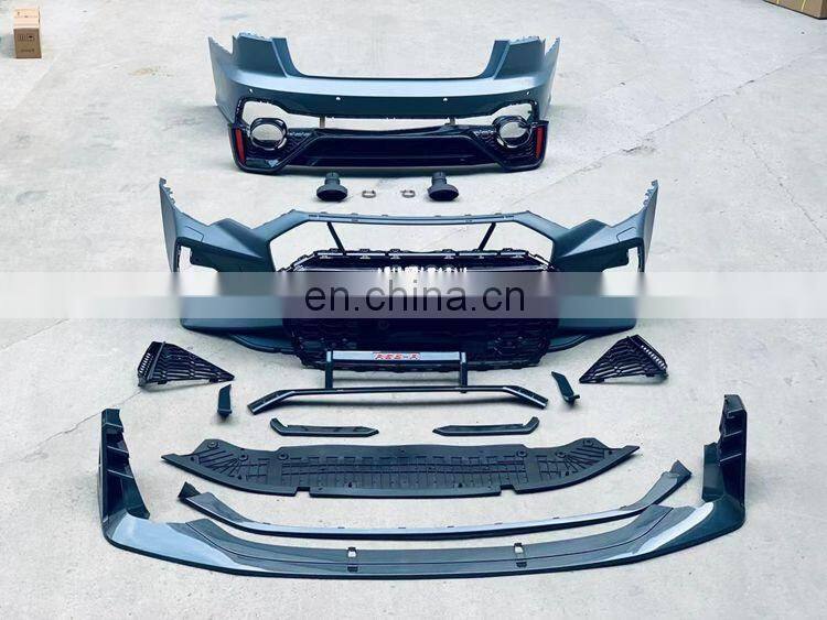 Multicolor Optional Body Kit Auto Front Bumper With Led FOR Audi A6 2019-2021