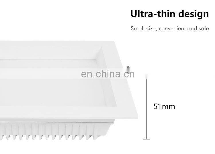 ALLWAY Modern Design Square Shape Wide Beam Angle Home Office Hotel 12W 18W 25W Led Slim Downlight