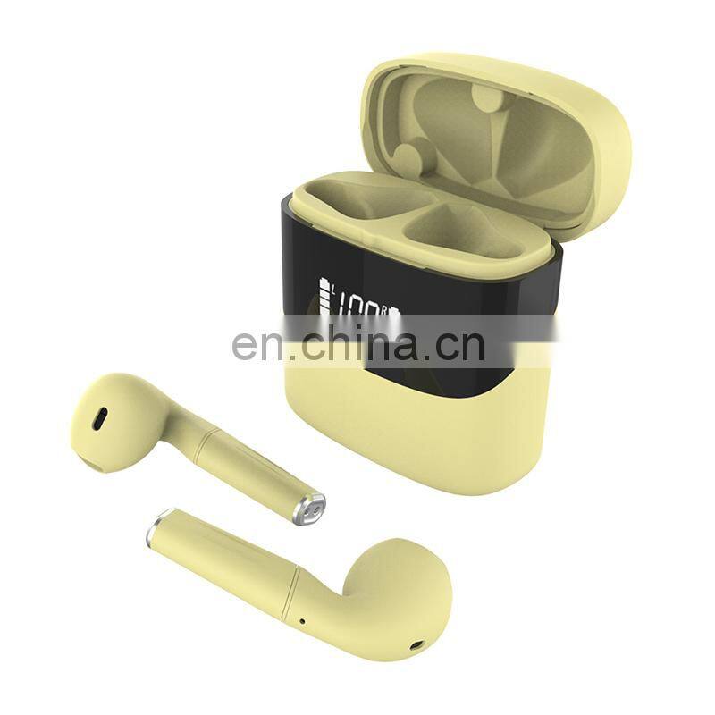 Private model P23 TWS 5.0 touch control handsfree power display tws wireless earphones macaron