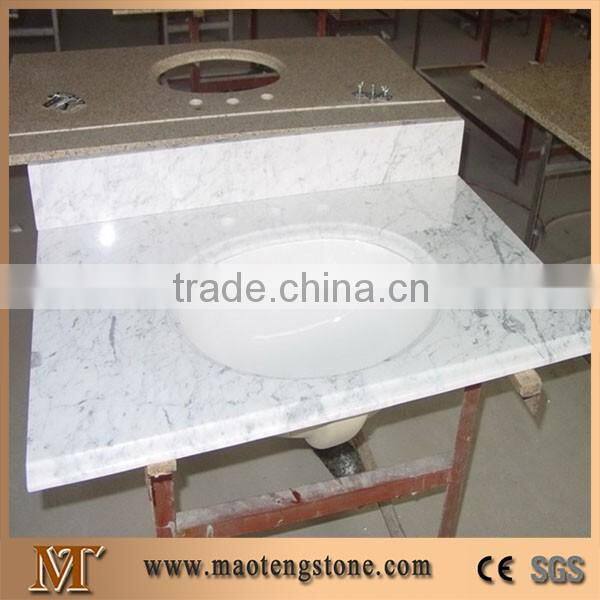 Bianco Carrara White Marble Polished Countertop, Vanity Top