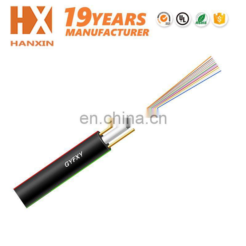 CCTV Cable Uni Tube Non-Armored Single Mode 8 Core Optical Fiber Cable GYFXY