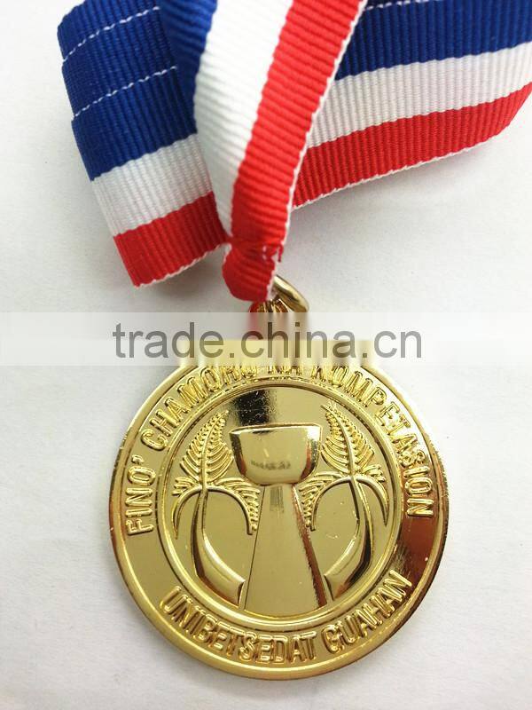 Custom High Quality 2014 gold Award Metal Sport Medals/Souvenir Medals