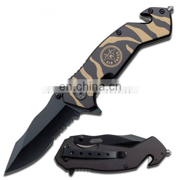 8.1"Series Glass Breaker Emergency Folding Rescue Pocket Knife