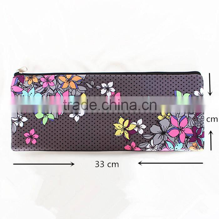 large nice two pockets neoprene pencil case