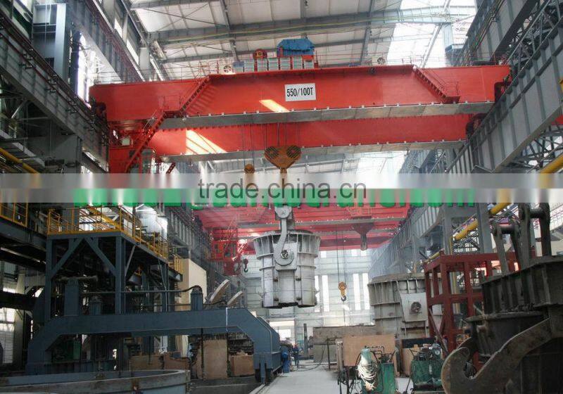 Mobile Rail-Way Double Trolley Overhead Crane For Lifting goods