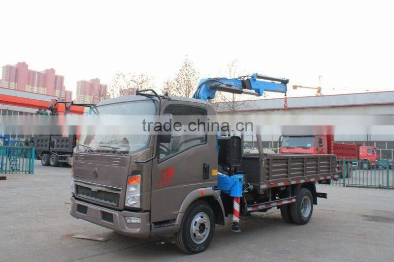 howo 4*2 10T lorry crane truck with loading crane