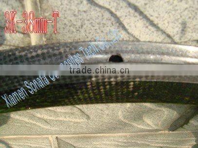 road bike tubular carbon rim 38mm Toray T700