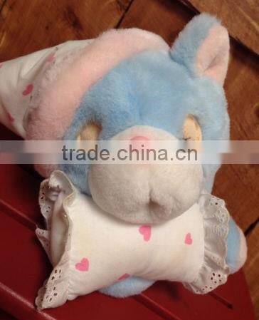 plush sleepy bear with pillow/soft lying sleeping bear/hot saling bears
