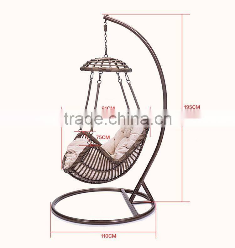 Single Seat Balcony Rattan Springs for Swing Chair Singapore Swing Egg Chair