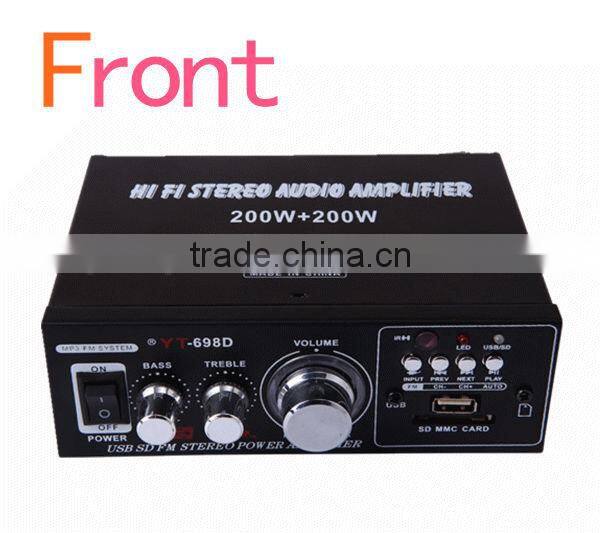 professional USB SD amplifier YT-698D support USB/SD/FM