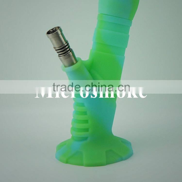 DHL shipment for smoking pipes glass hookah Water Pipes Unbreakable Glass Pipe Silicone tobacco water pipe with glass bowl