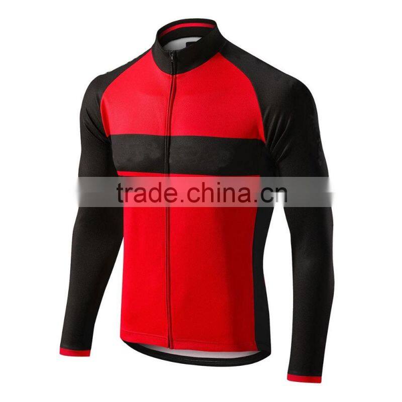 OEM outdoor sports custom cycling tops/mens polyester long sleeve cycling jersey