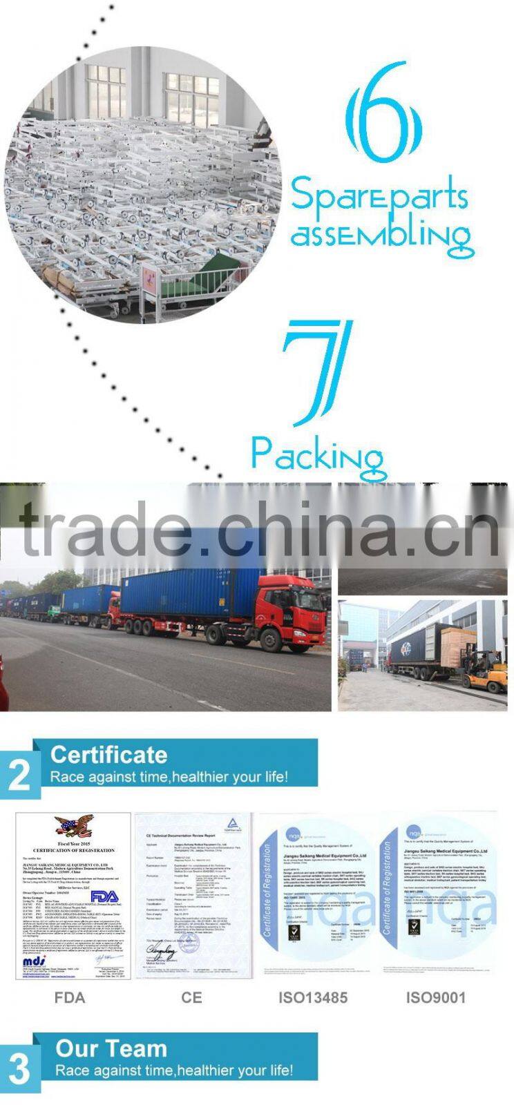 Powder coated steel Manual Bed Single Crank China SK