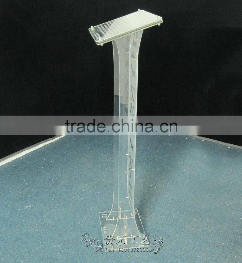 Detachable acrylic information holders ,clear and white acrylic display stand