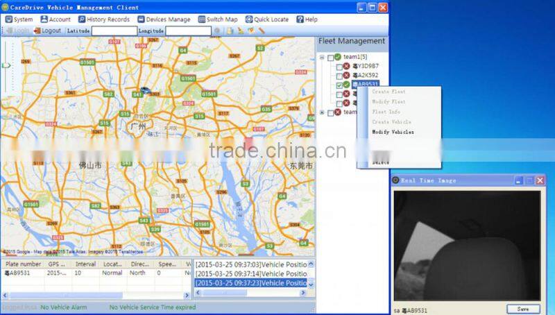 GPS tracker for vehicle safety management