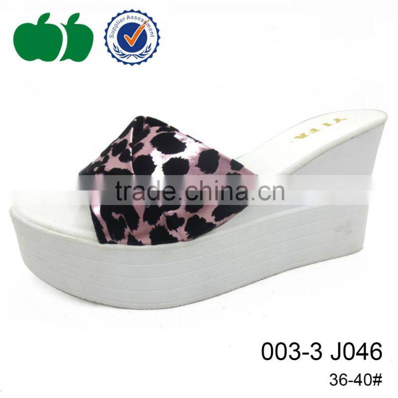 summer lady fashion high heel wedge slipper shoes