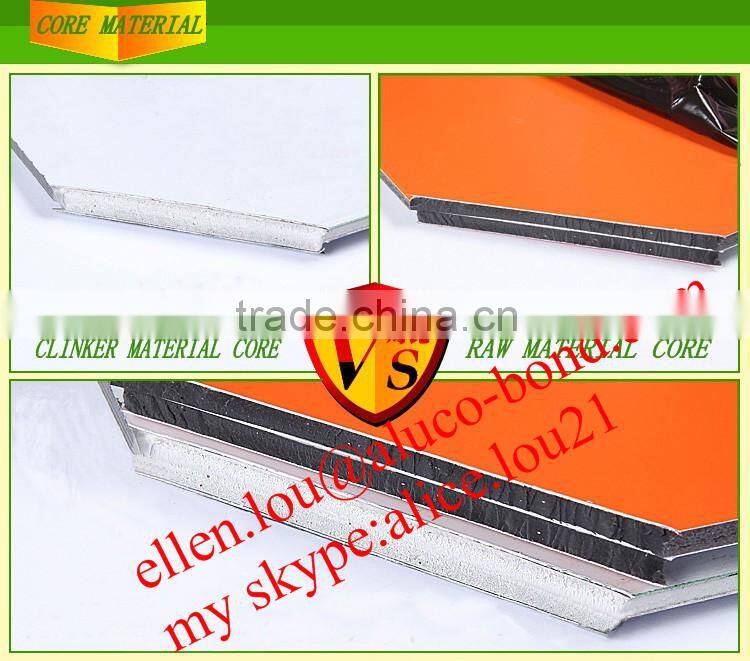 4*0.3mm,4*0.4mm ,4*0.5mm ACP exterior decorative wall panel silver PVDF building decorative facade aluminium composite panel