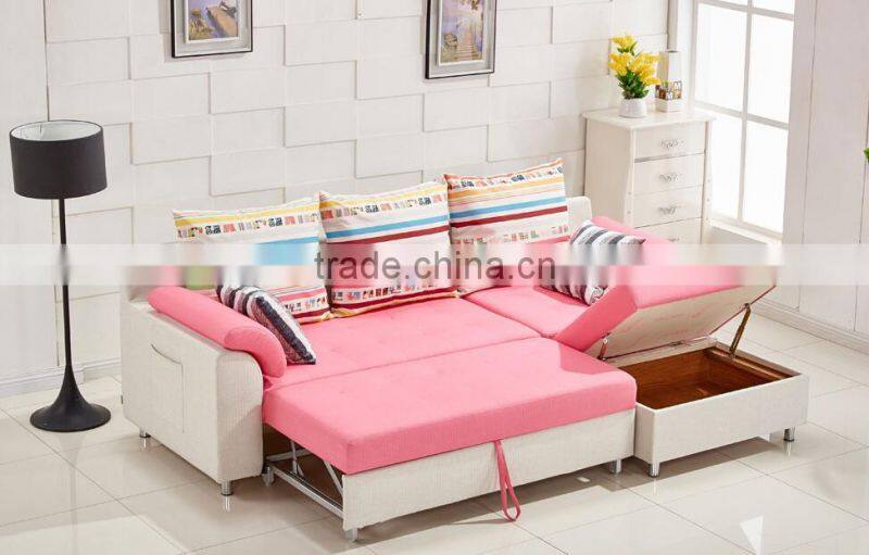 folding corner sofa cum bed with storage