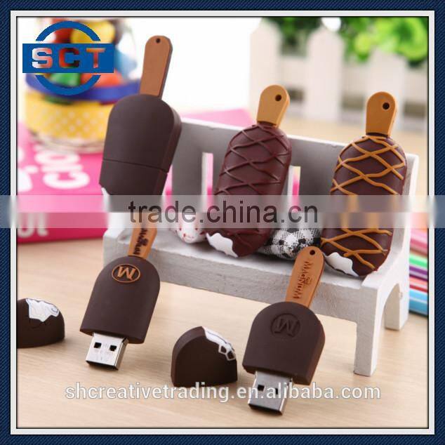 32GB/16GB/8GB Ice Cream Shape USB 2.0 High Speed Flash Drive U Disk Memory Stick USB Drive