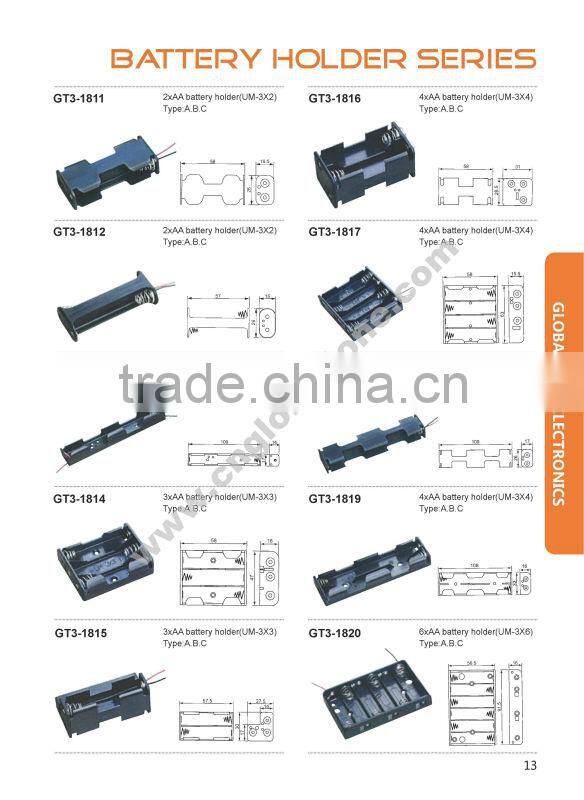 GT3-1811 2aa battery holder power tools battery case plastic battery case moulding