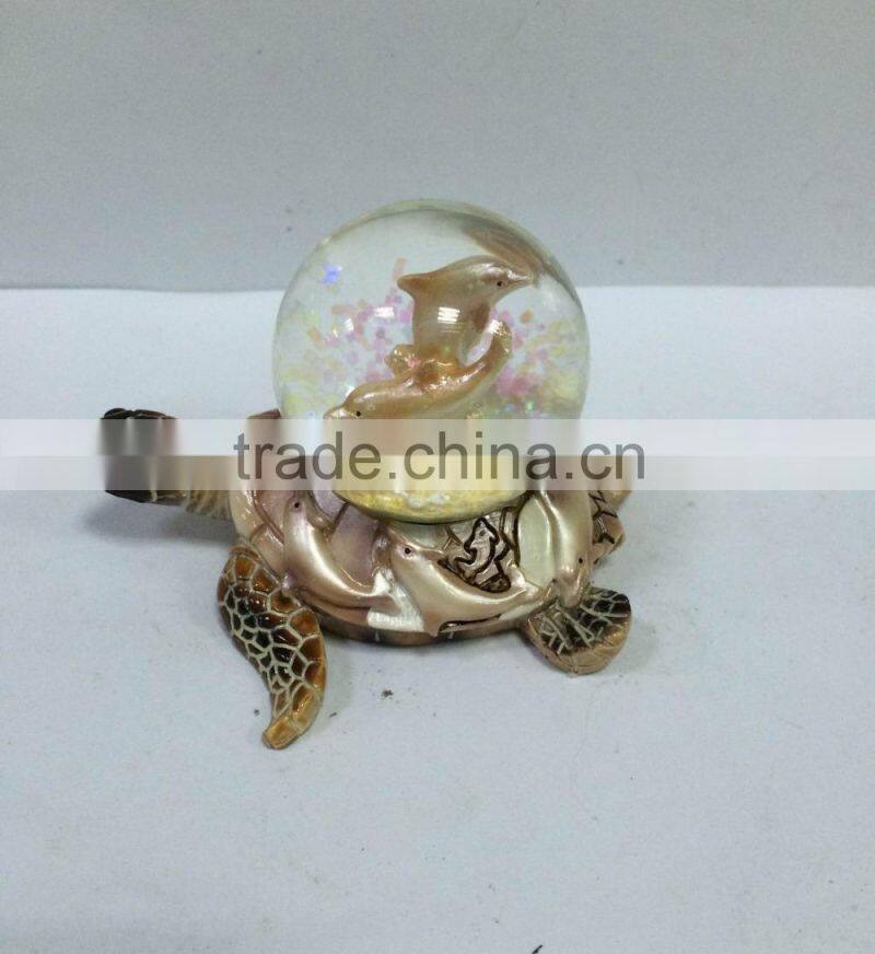 polyresin turtle water globe