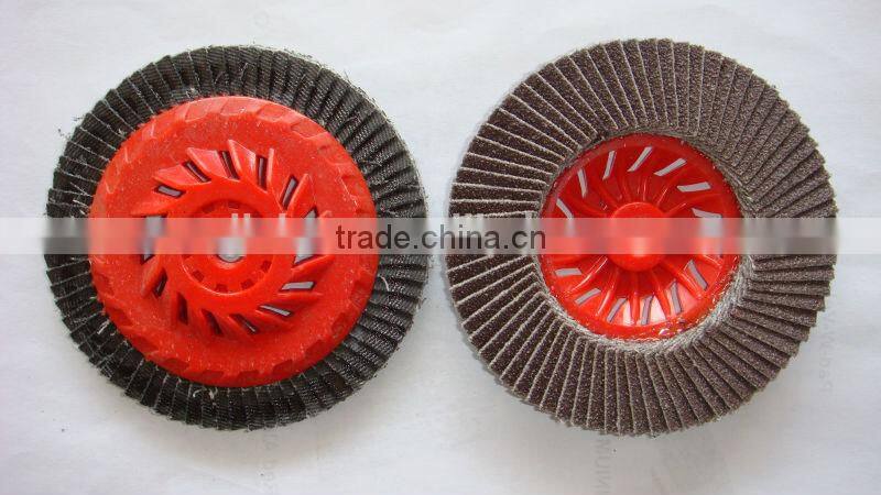 4inch high quality flap disc with plastic backing manufacturer