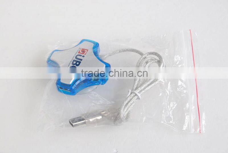 Mini USB hub 4- port usb 2.0 hub with sucker