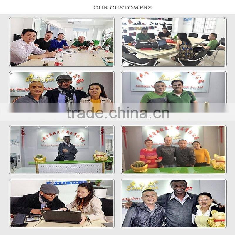 15018 Portable leather with good quality leather cosmetic bag with mirror