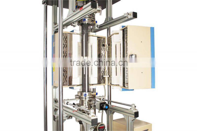 Vacuum heated pressing furnace for making dense compound materials