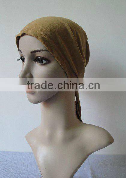 C005 new muslim tie back underscarf,cotton underscarf and hats