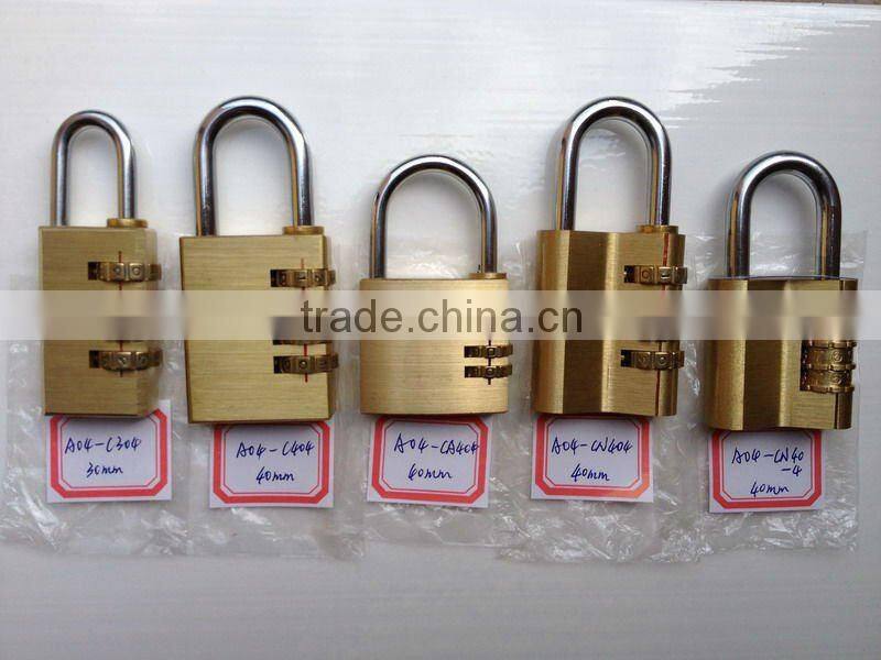 20mm Solid brass combination padlock with 3digits