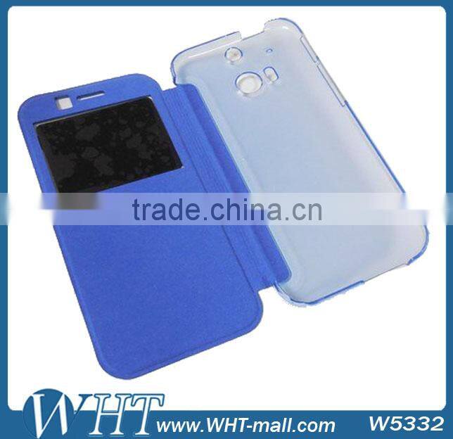 Factory Wholesale Phone Case for HTC M8 One 2 Leather Case Cover