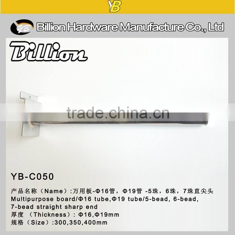 Hot sales hanging hooks with 6 balls slatwall arm straight hooks