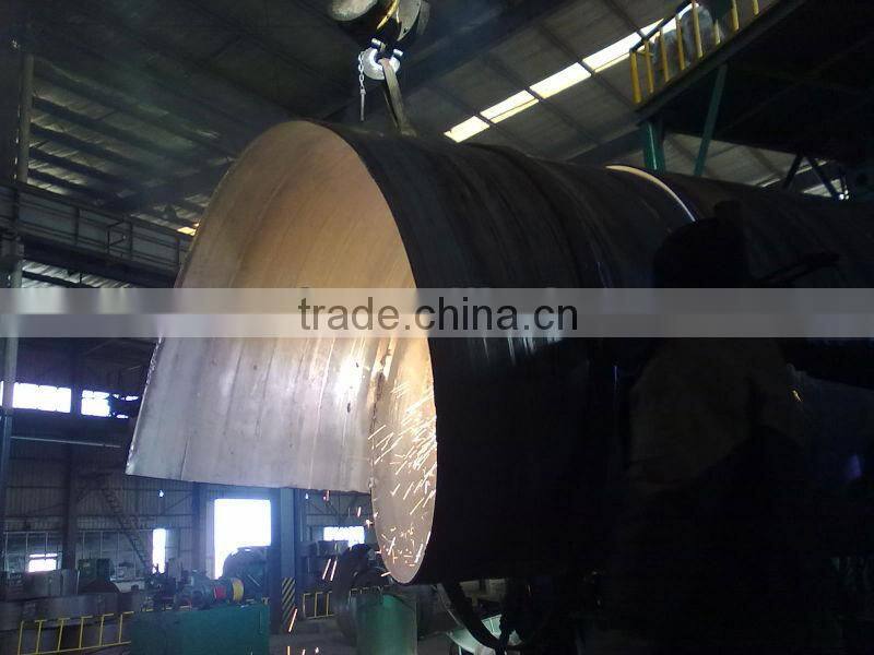 3PE 3PP FBE black varnished coating large size spiral welded steel pipe make in china