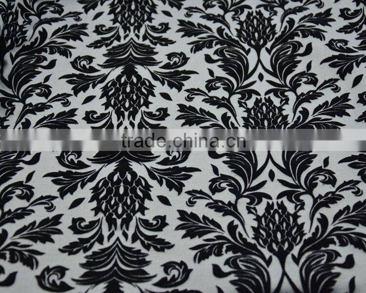 Jiufan Textile Good Quality Roma with Flocking Polyester Spandex 95/5 Ponti Fabric For Lady's Sweater Garment