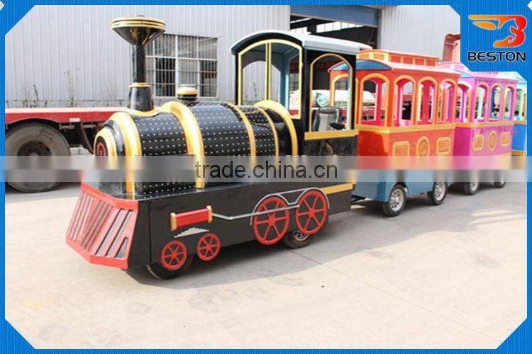 Amusement rides tourist trackless train family game ride