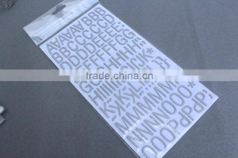 DIY 3D scrapbook adhesive layered chipboard sticker for kids