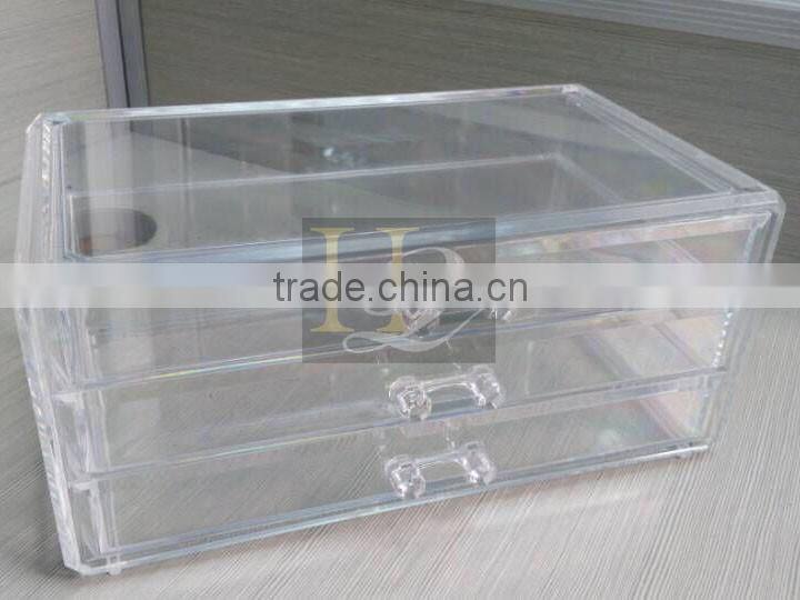 Clear cube acrylic storage 3 drawers clear acrylic makeup organizer