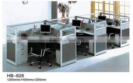 Office furniture working desk for 4 person workstation