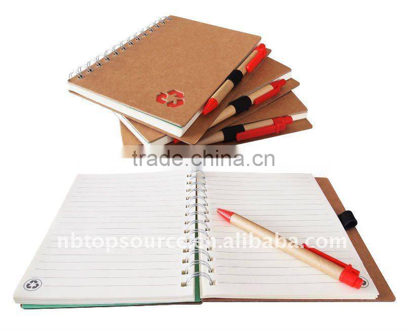 Recycled Notebook With Sticky Notes And Pen