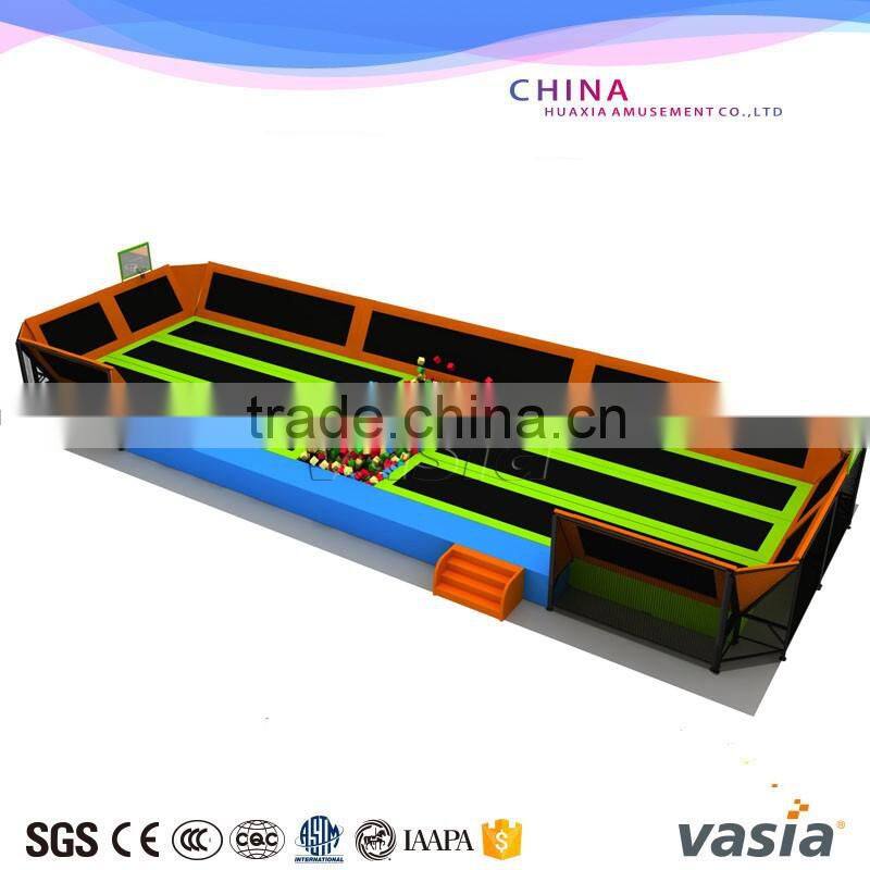 TUV kids free zone rectangule jumping trampoline park for sale