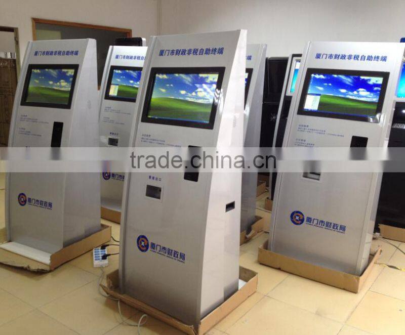 Floor standing self service touch screen kiosk/new bank model self service with touchscreen/interactive kiosk touch kiosk