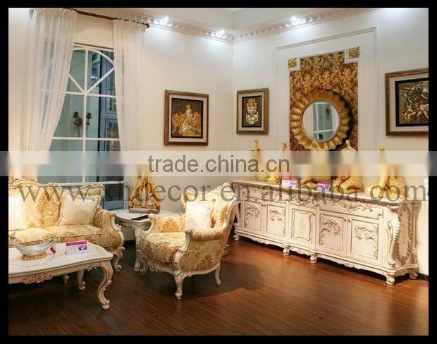 Empire style decorative mirror with urn and leaf motif luxury wall mirror