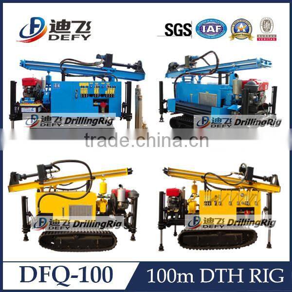 High Quality of DFQ-100 Rock Pneumatic Drilling Machine with Crawler