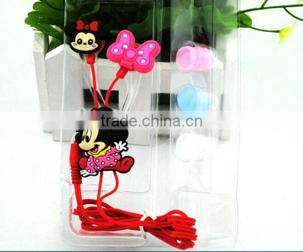 2014 best selling Cute Lovely anime in-ear Earphones for kids