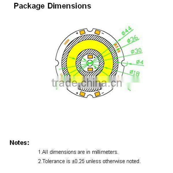 Super bright 5W white LED CRI 75 16-18V high power cob led chip on board led cob led module white color with RoHS Certification